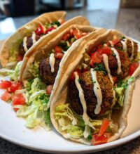 air fryer falafel wrap bites