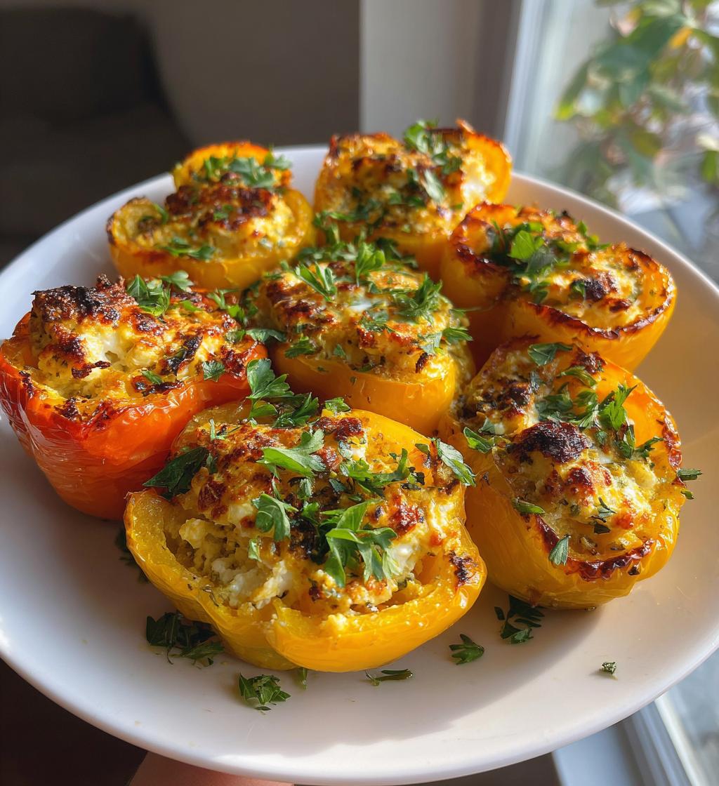 air fryer feta stuffed mini peppers recipe - detail 1