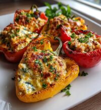 air fryer feta stuffed mini peppers recipe