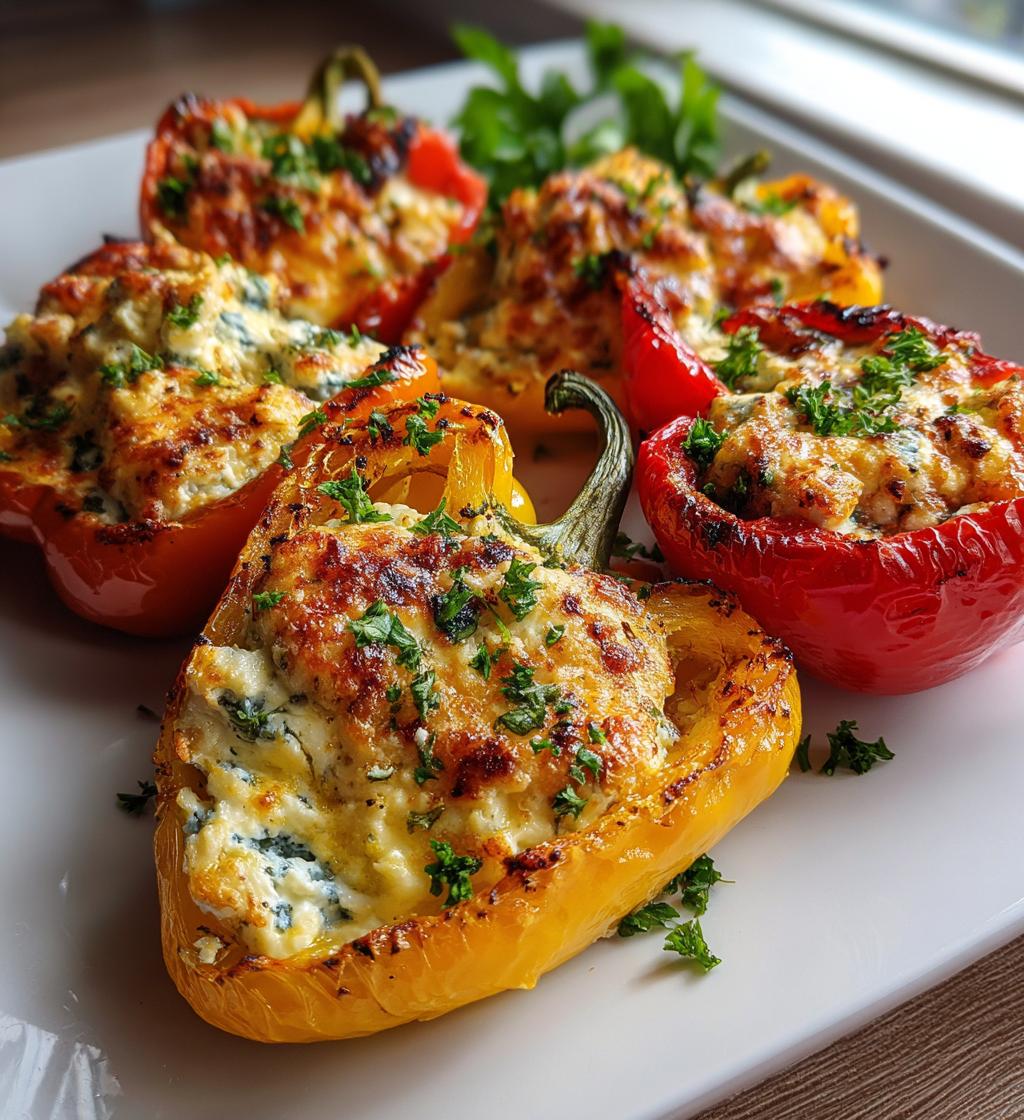 air fryer feta stuffed mini peppers recipe