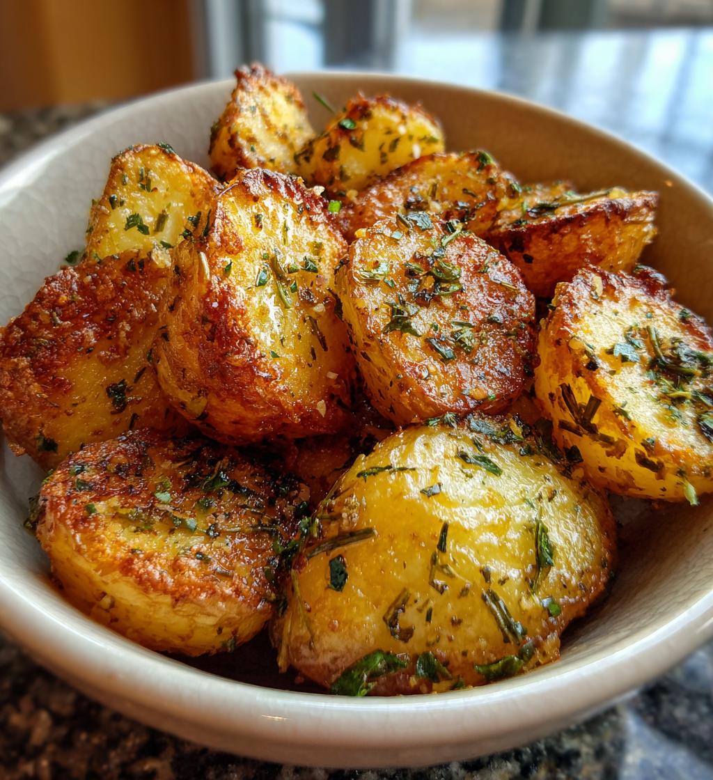 air fryer garlic herb potato bites - detail 1