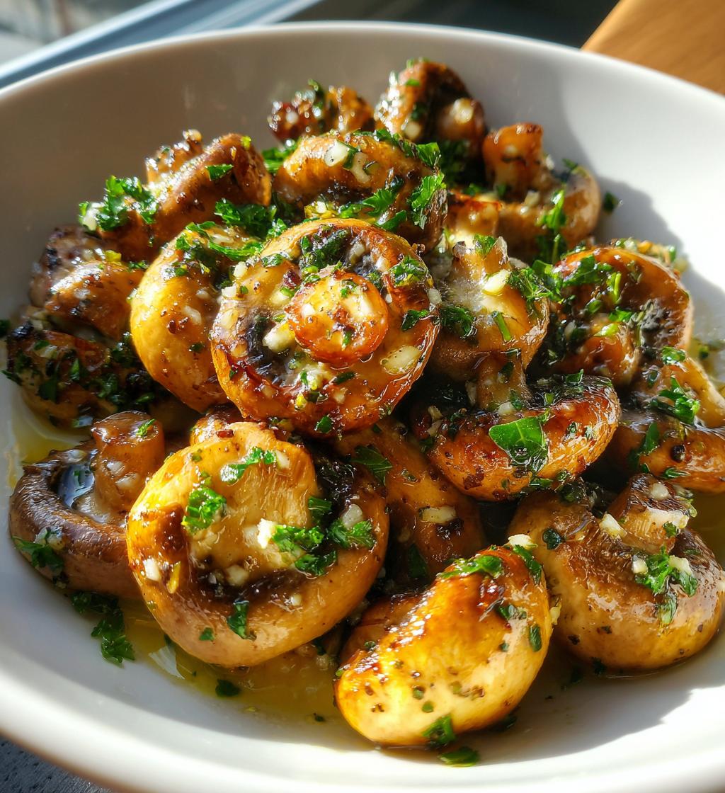 air fryer garlic mushrooms recipe