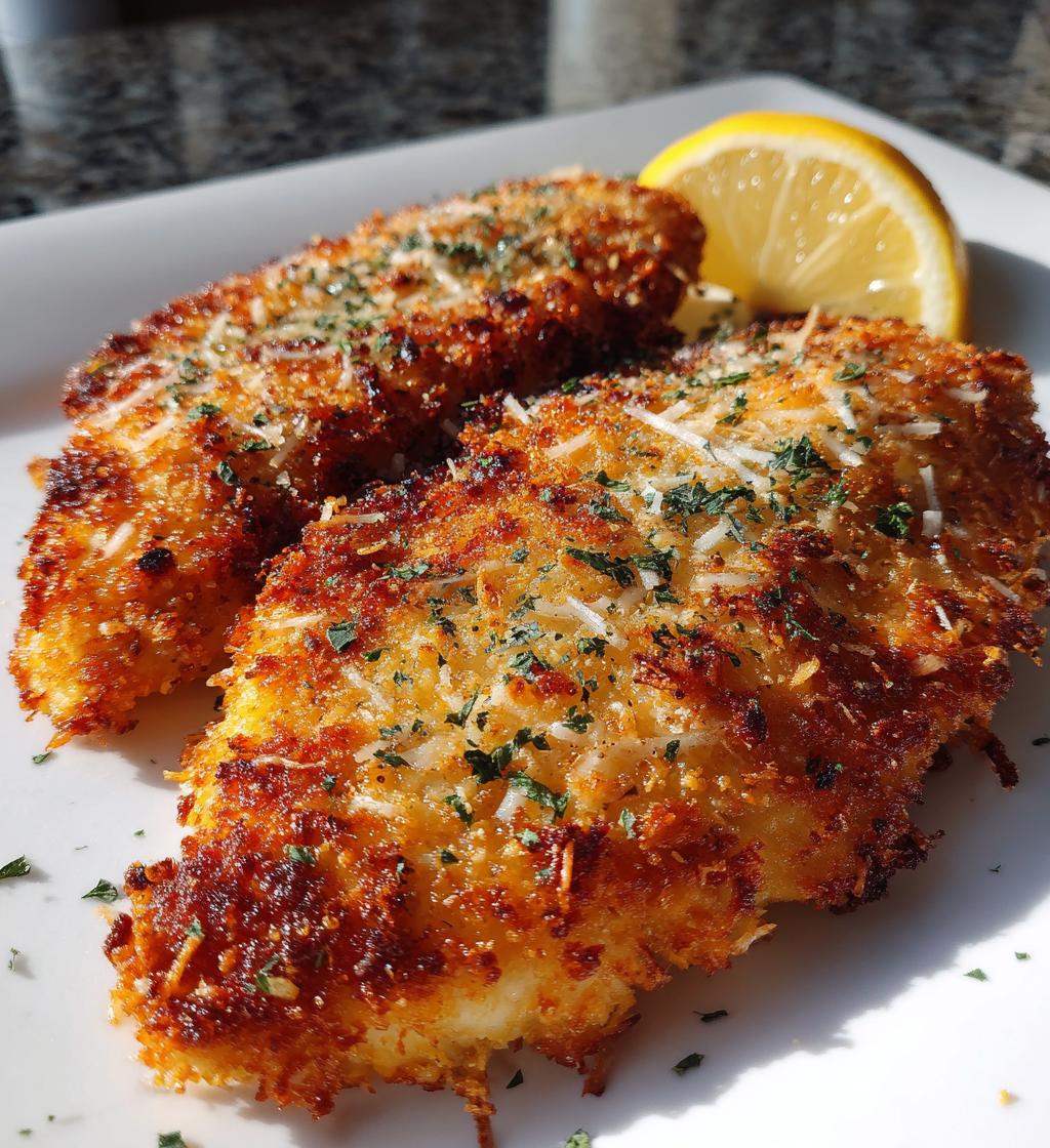 air fryer garlic parmesan crusted chicken breast recipe