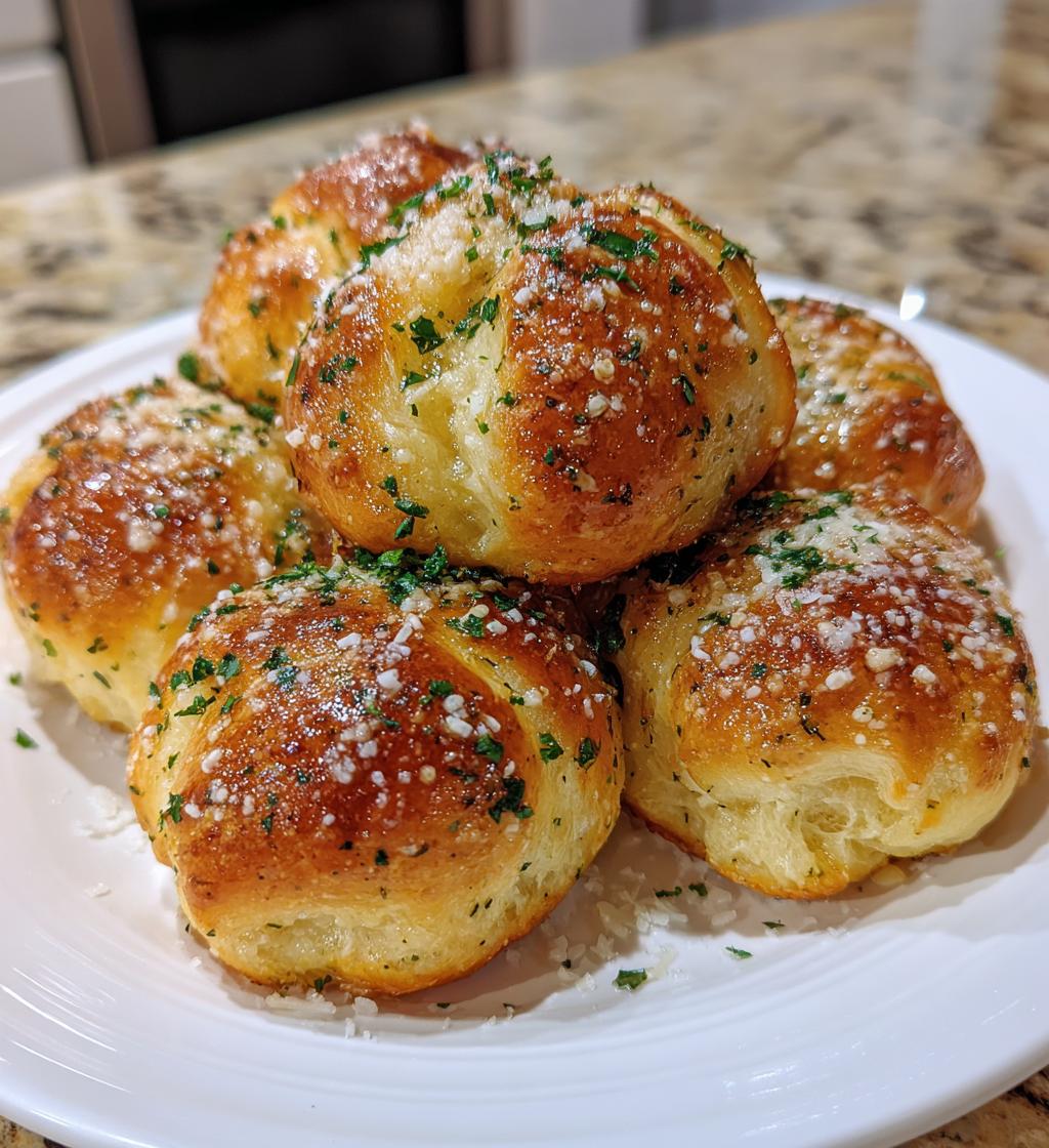 air fryer garlic parmesan knots - detail 1
