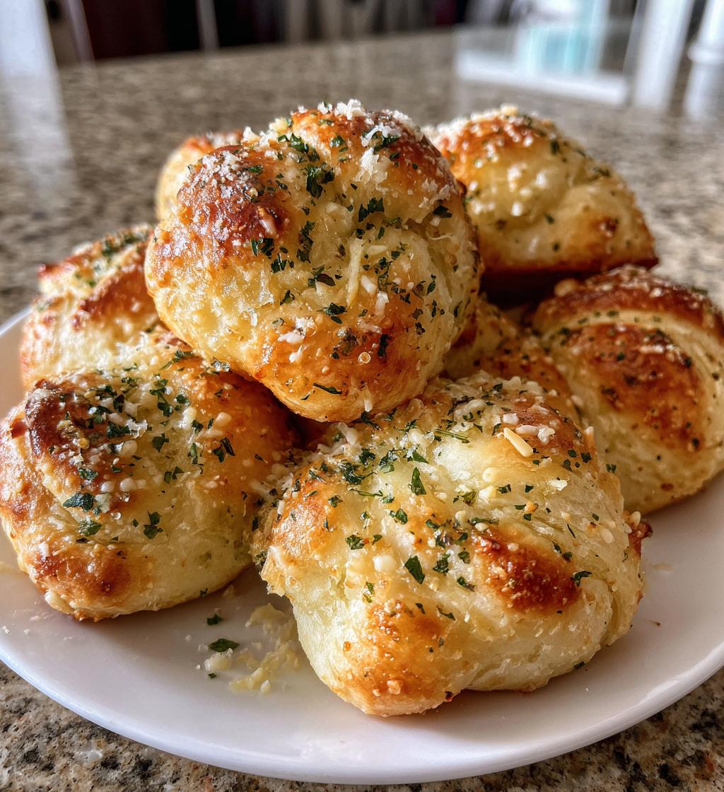 air fryer garlic parmesan knots