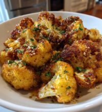 air fryer garlic roasted cauliflower recipe