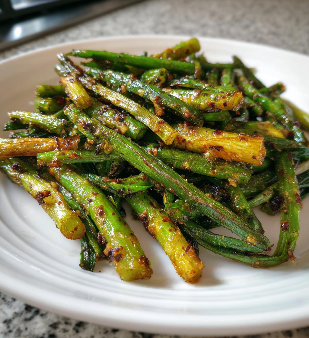 air fryer green onion scallions recipe