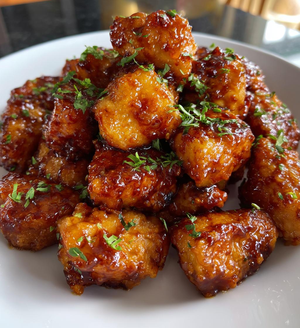 air fryer honey bbq chicken bites - detail 1