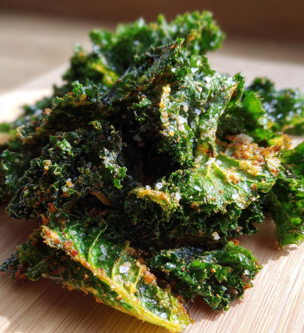 air fryer kale chips recipe crispy healthy snack - detail 1