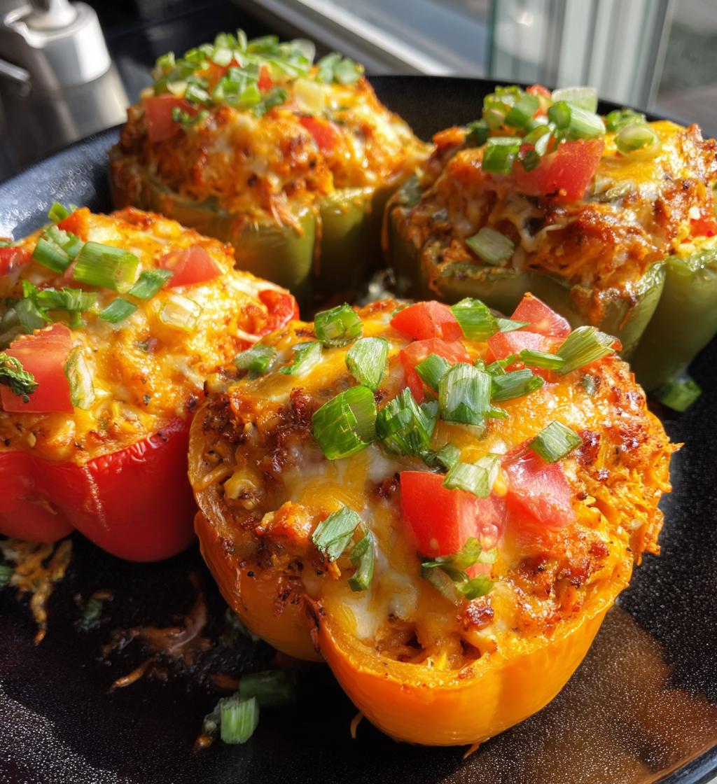 air fryer nacho cheese bell pepper boats