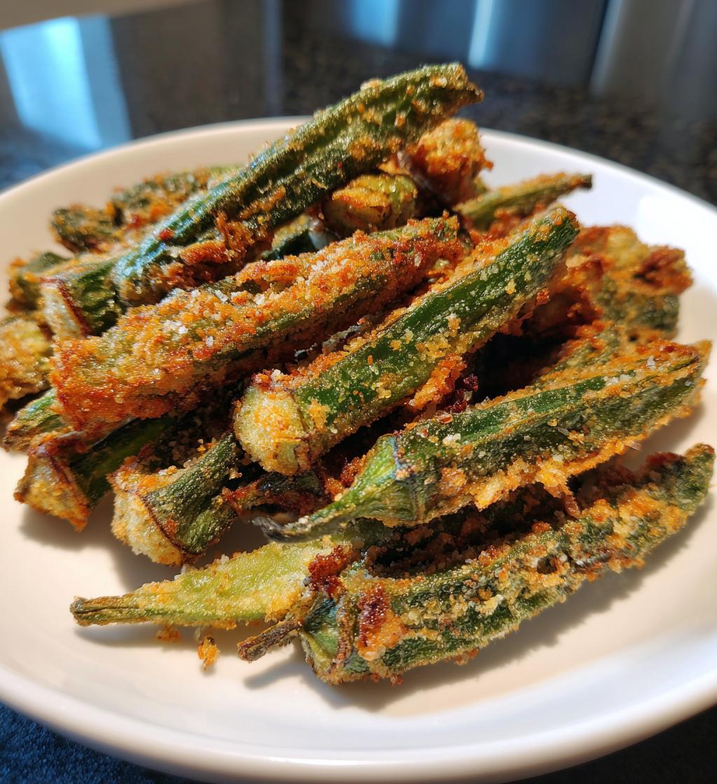air fryer okra crispy flavorful snack recipe - detail 1