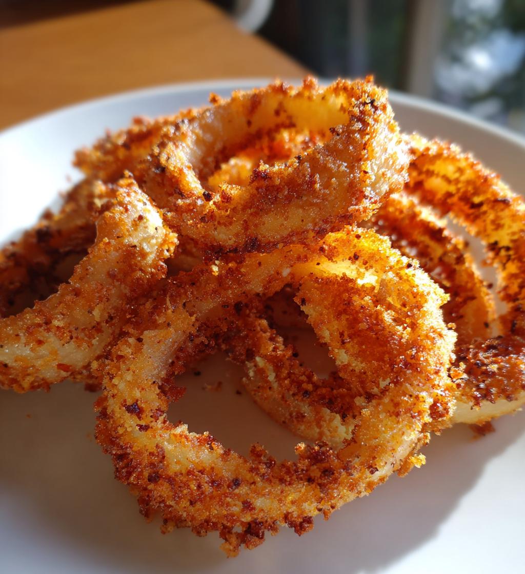 air fryer onion rings crispy delicious recipe - detail 1
