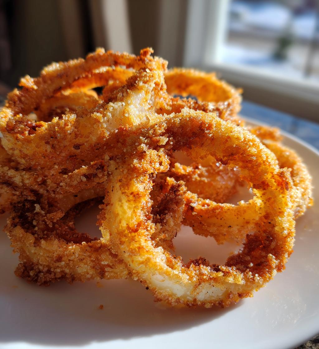 air fryer onion rings crispy delicious recipe
