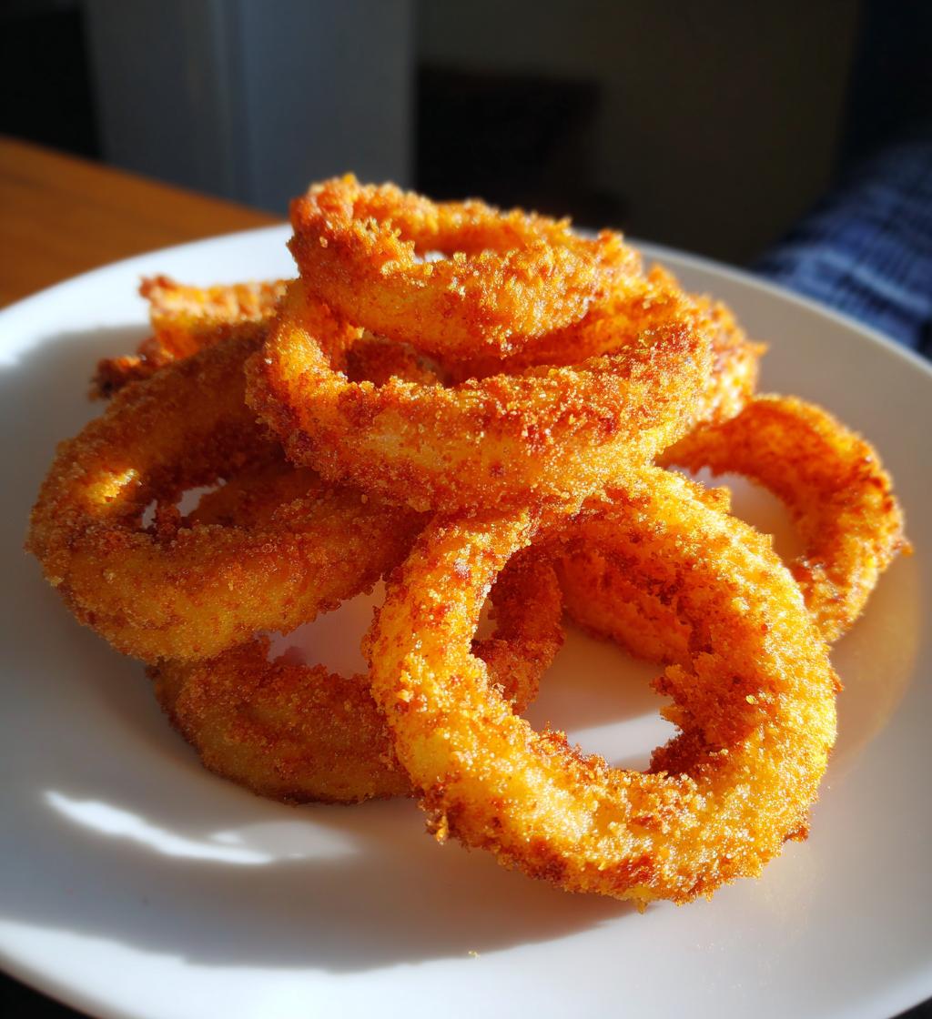 air fryer onion rings homemade recipe - detail 1