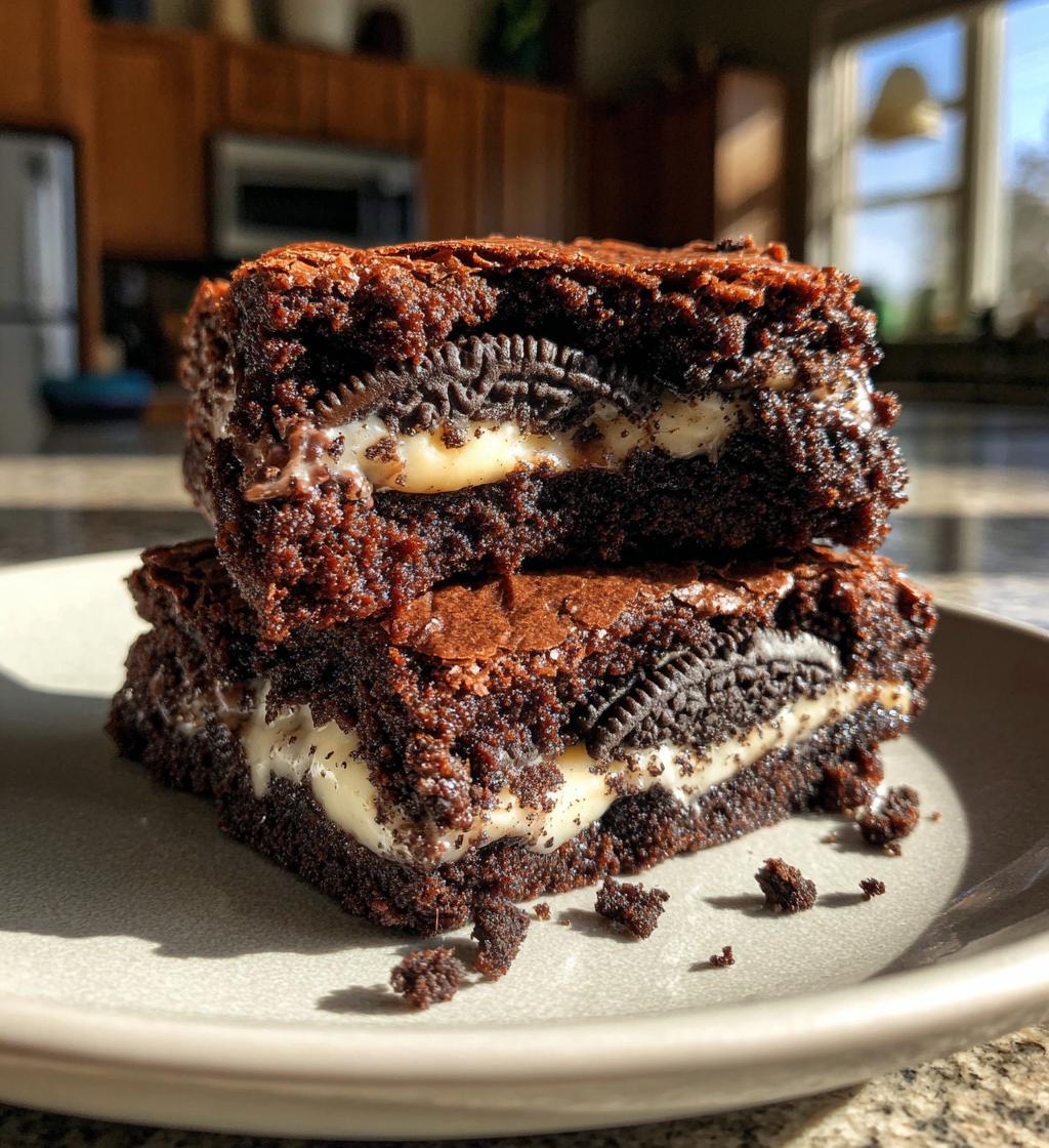 air fryer oreo stuffed brownies