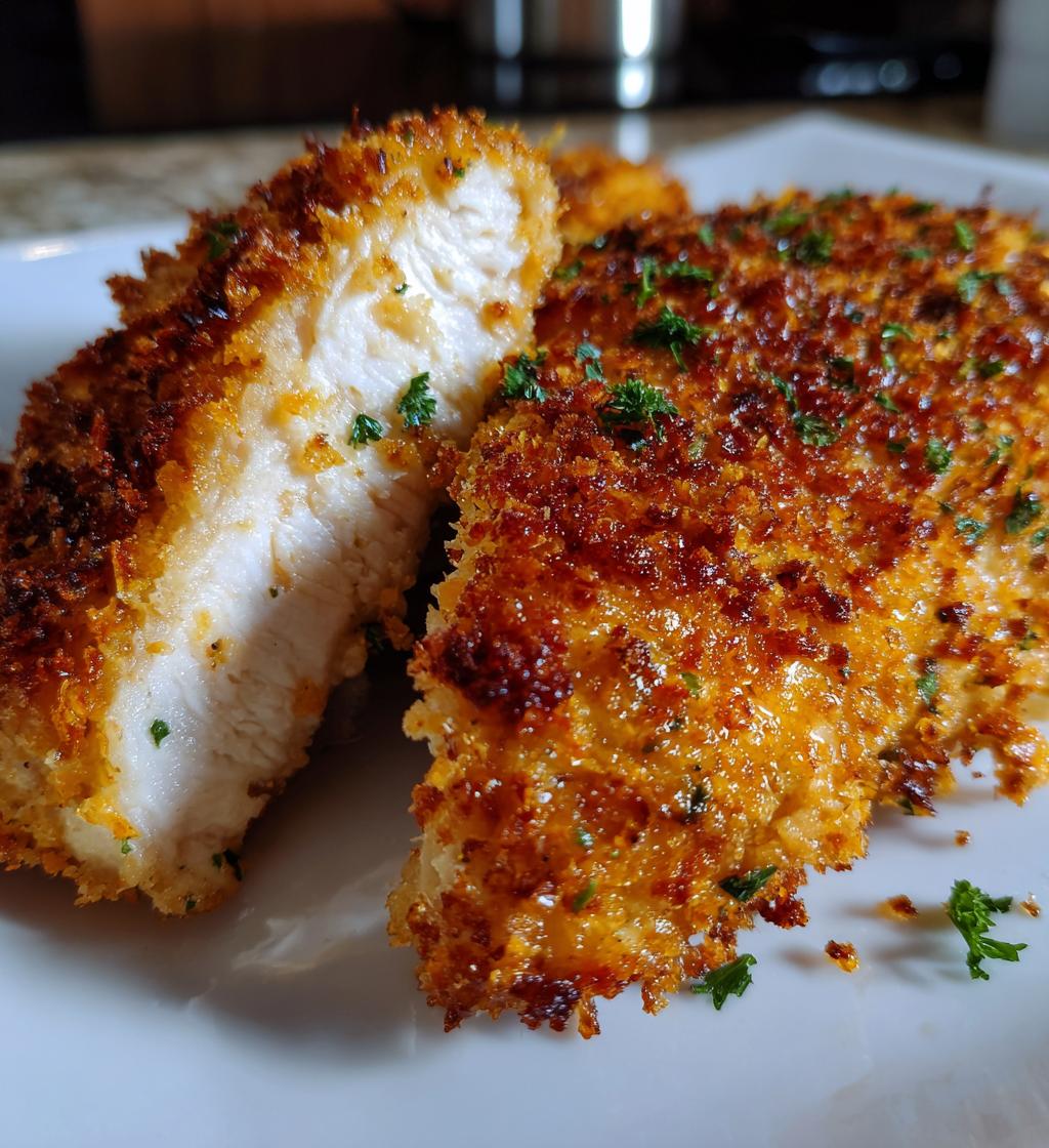 air fryer parmesan crusted chicken fillet