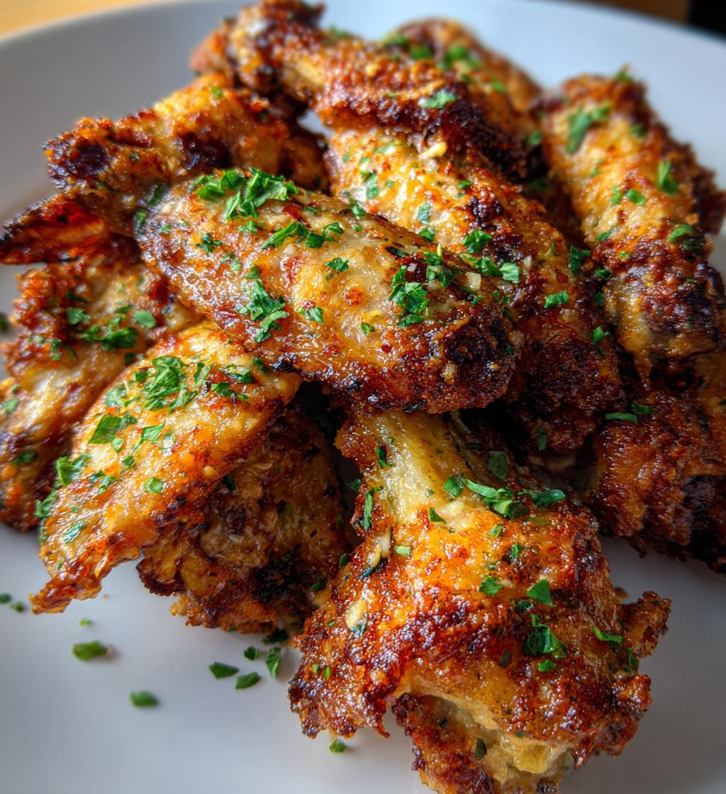 air fryer parmesan garlic wings recipe - detail 1