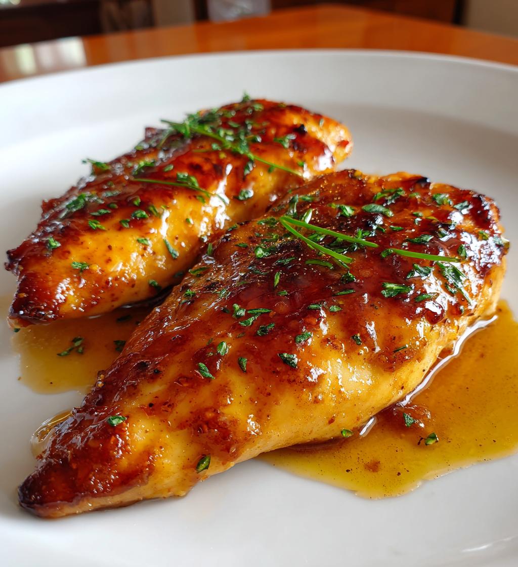 air fryer peach glazed chicken breast recipe - detail 1