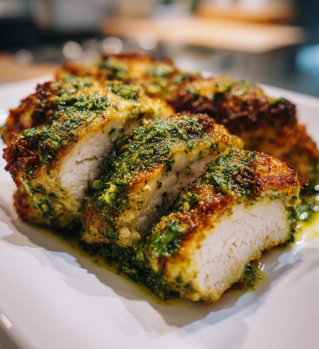 air fryer pesto chicken fillet recipe - detail 1