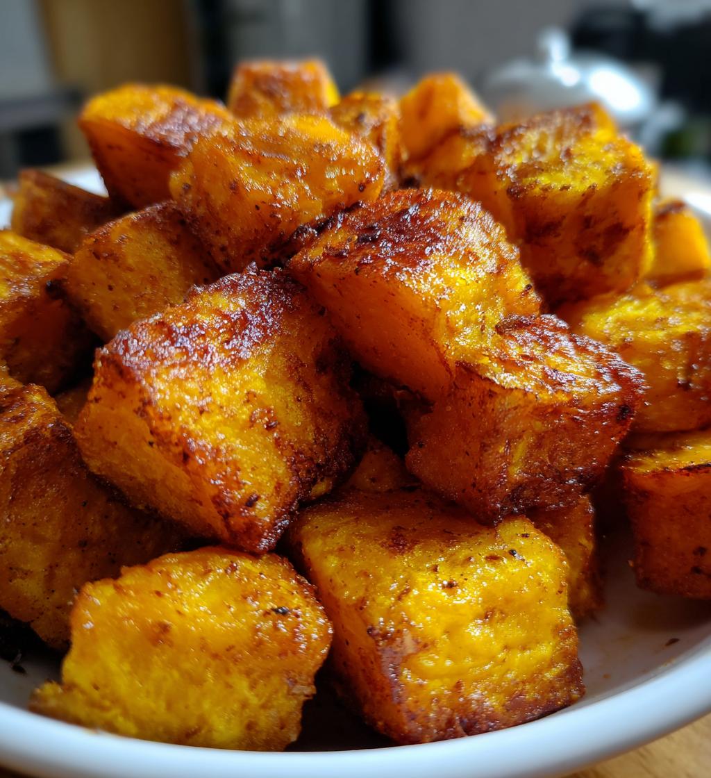 air fryer pumpkin cubes crispy tips