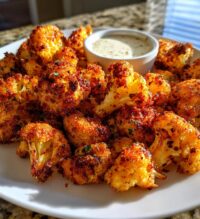 air fryer spicy cauliflower bites