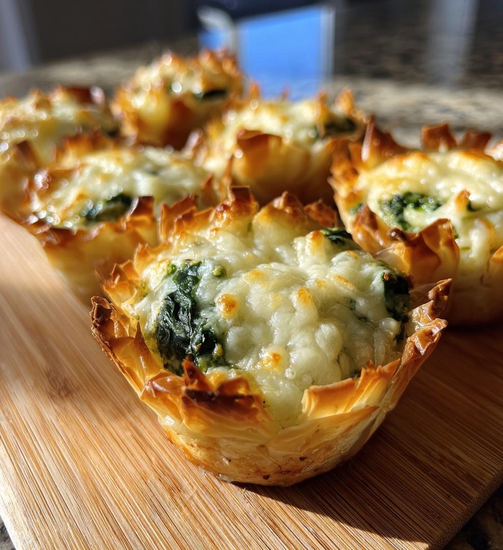 air fryer spinach artichoke dip cups - detail 1