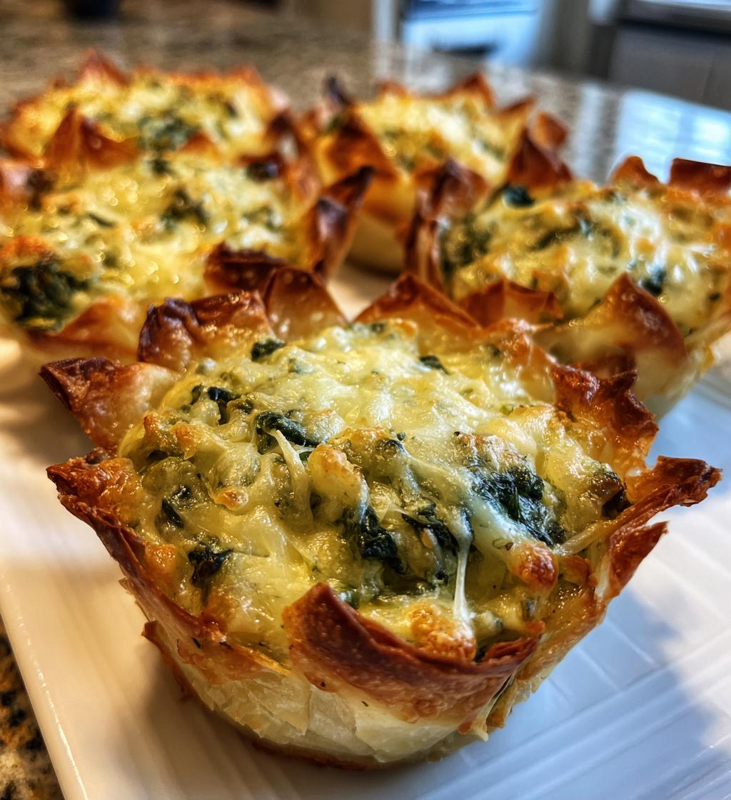 air fryer spinach artichoke dip cups