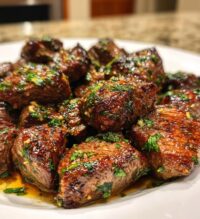 air fryer steak bites with garlic butter recipe