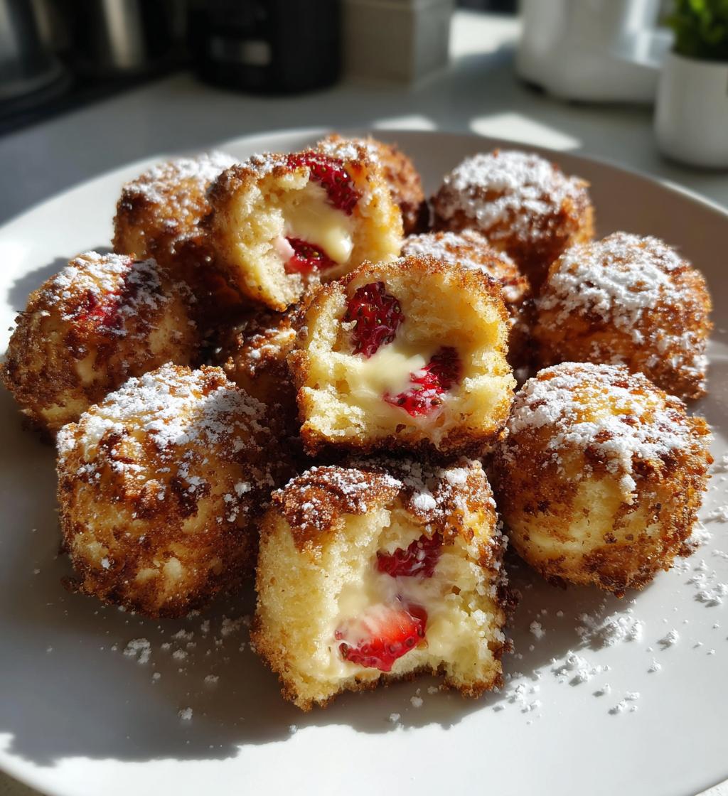 air fryer strawberry cheesecake bites recipe - detail 1