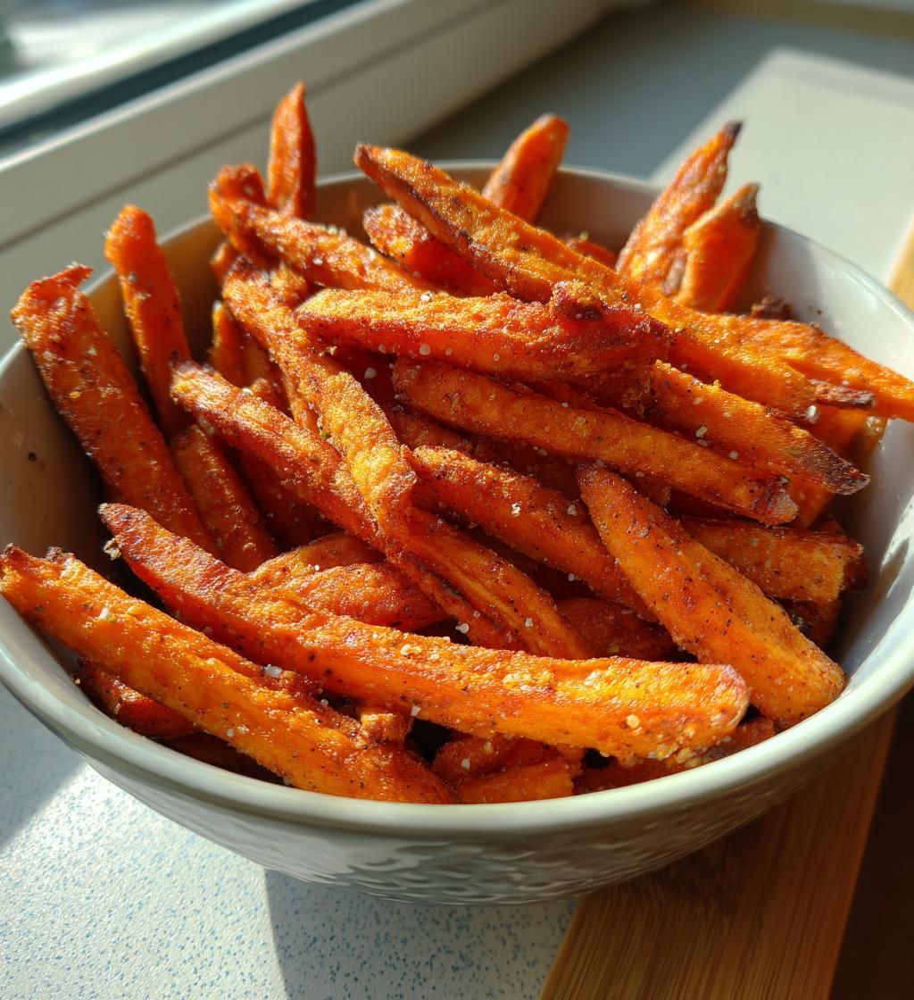 air fryer sweet potato fries - detail 1