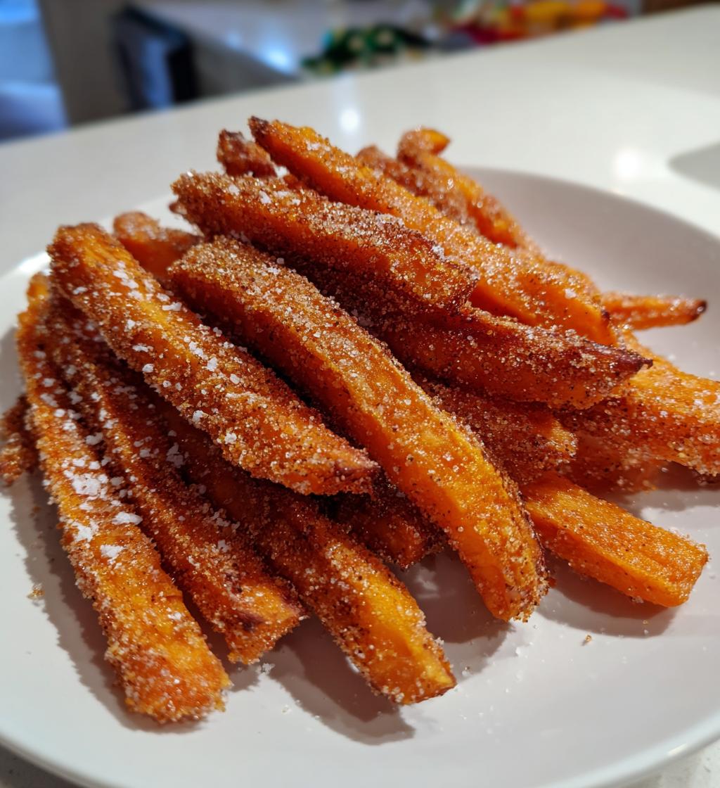 air fryer sweet potato fries with cinnamon sugar - detail 1