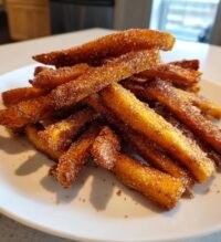 air fryer sweet potato fries with cinnamon sugar