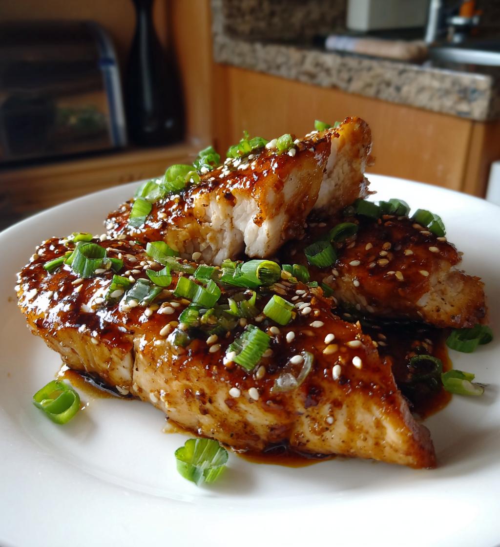 air fryer teriyaki chicken breast - detail 1