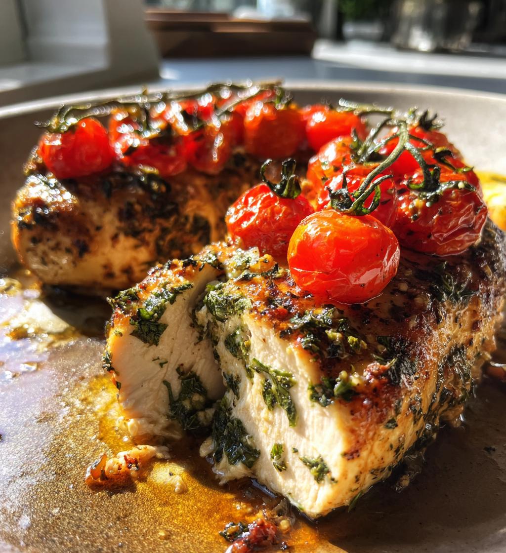 air fryer tomato basil chicken breast recipe - detail 1