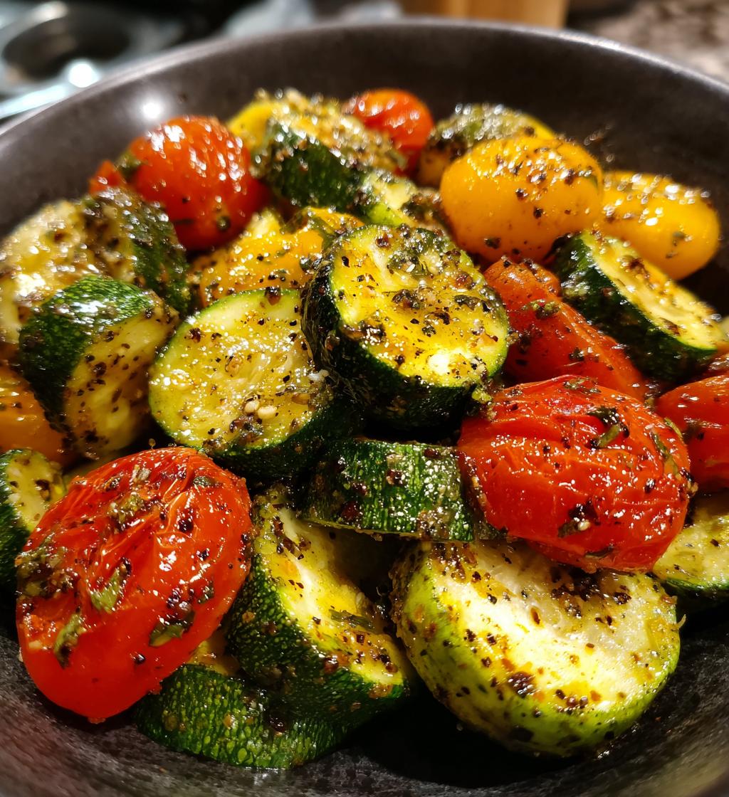 air fryer tomato zucchini medley recipe - detail 1