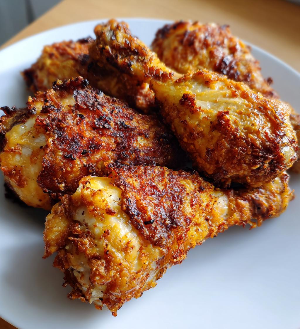 crispy juicy air fryer chicken legs - detail 1