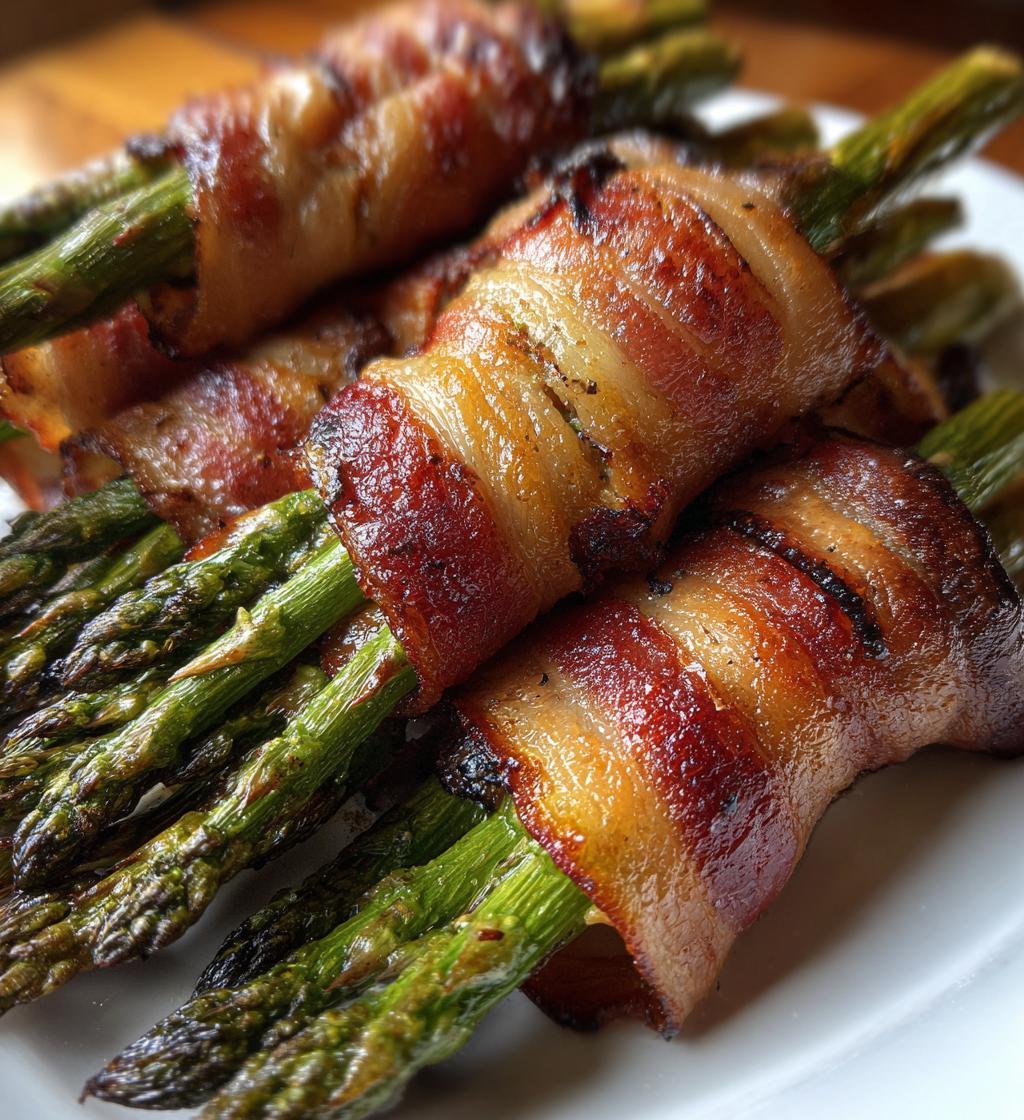 easy air fryer bacon wrapped asparagus recipe - detail 1