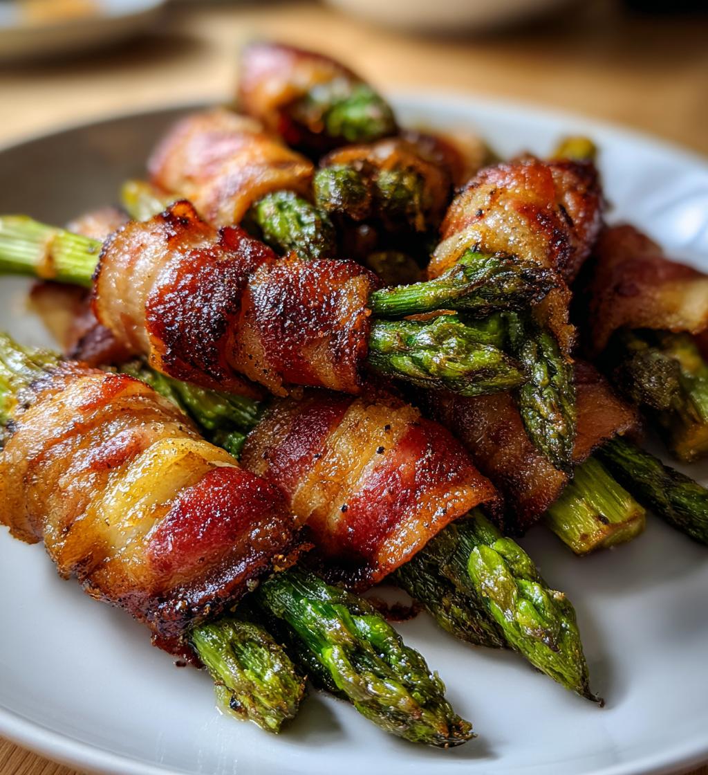 easy air fryer bacon wrapped asparagus recipe