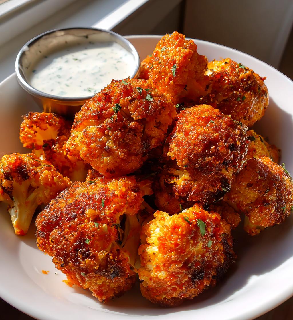 easy air fryer buffalo cauliflower recipe - detail 1