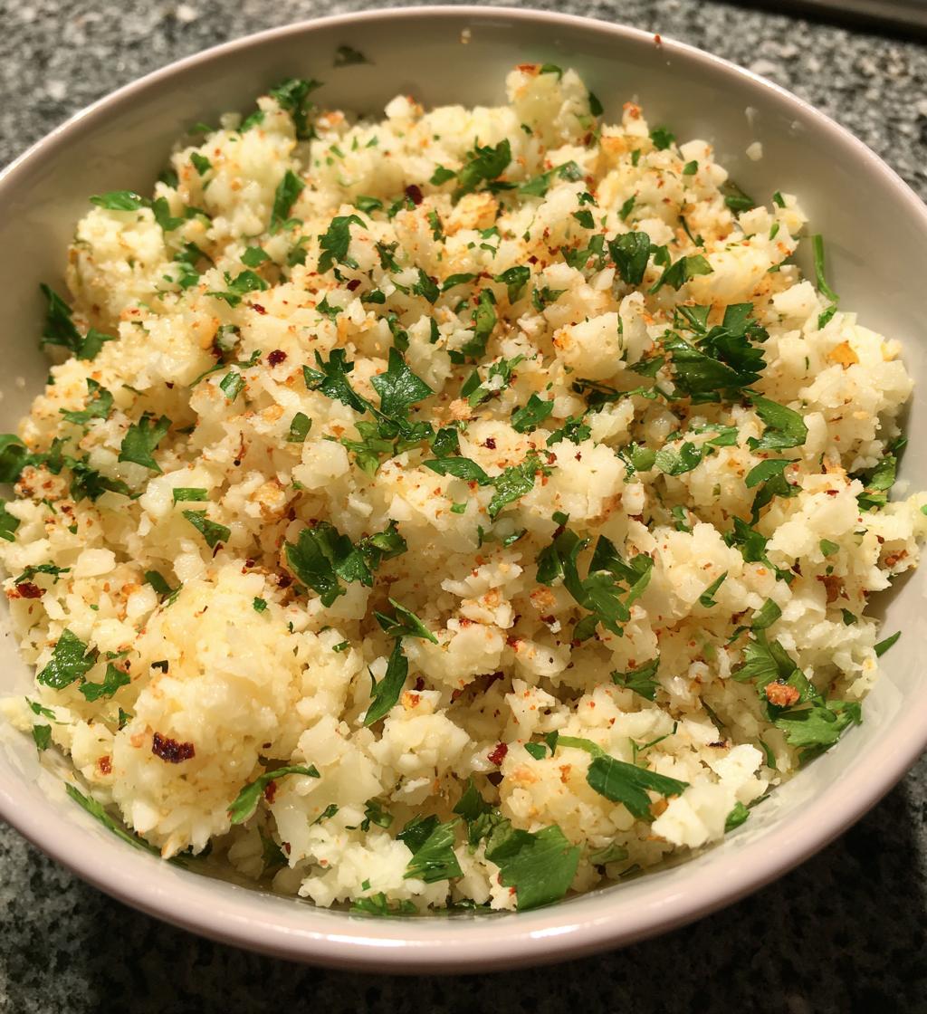 easy air fryer cauliflower rice recipe - detail 1