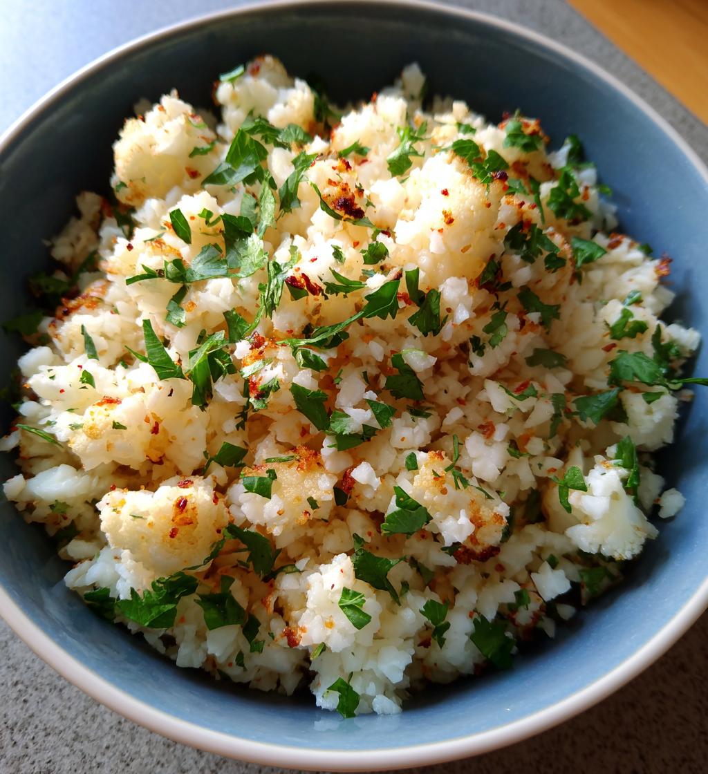 easy air fryer cauliflower rice recipe