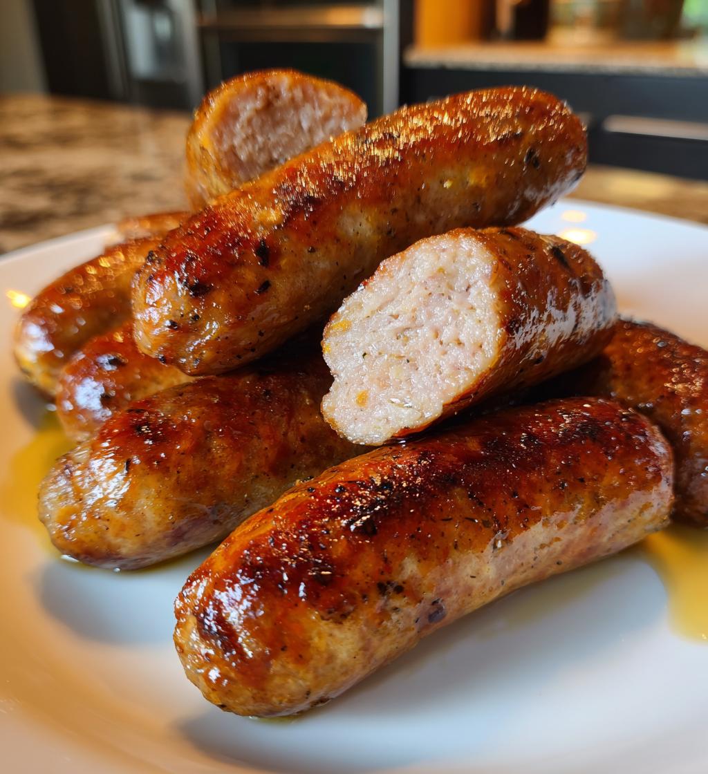 easy air fryer chicken sausages recipe - detail 1