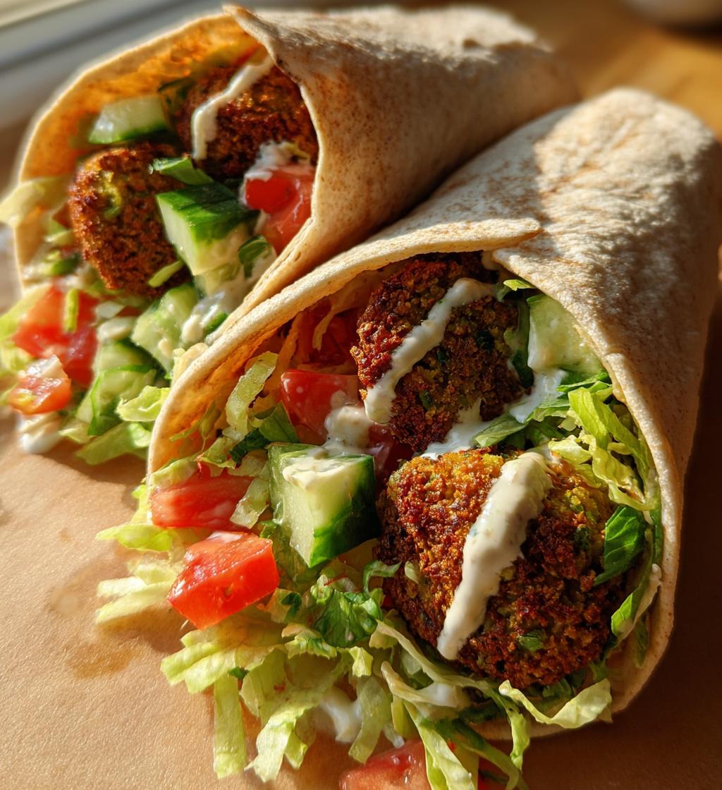 easy air fryer falafel wraps recipe - detail 1