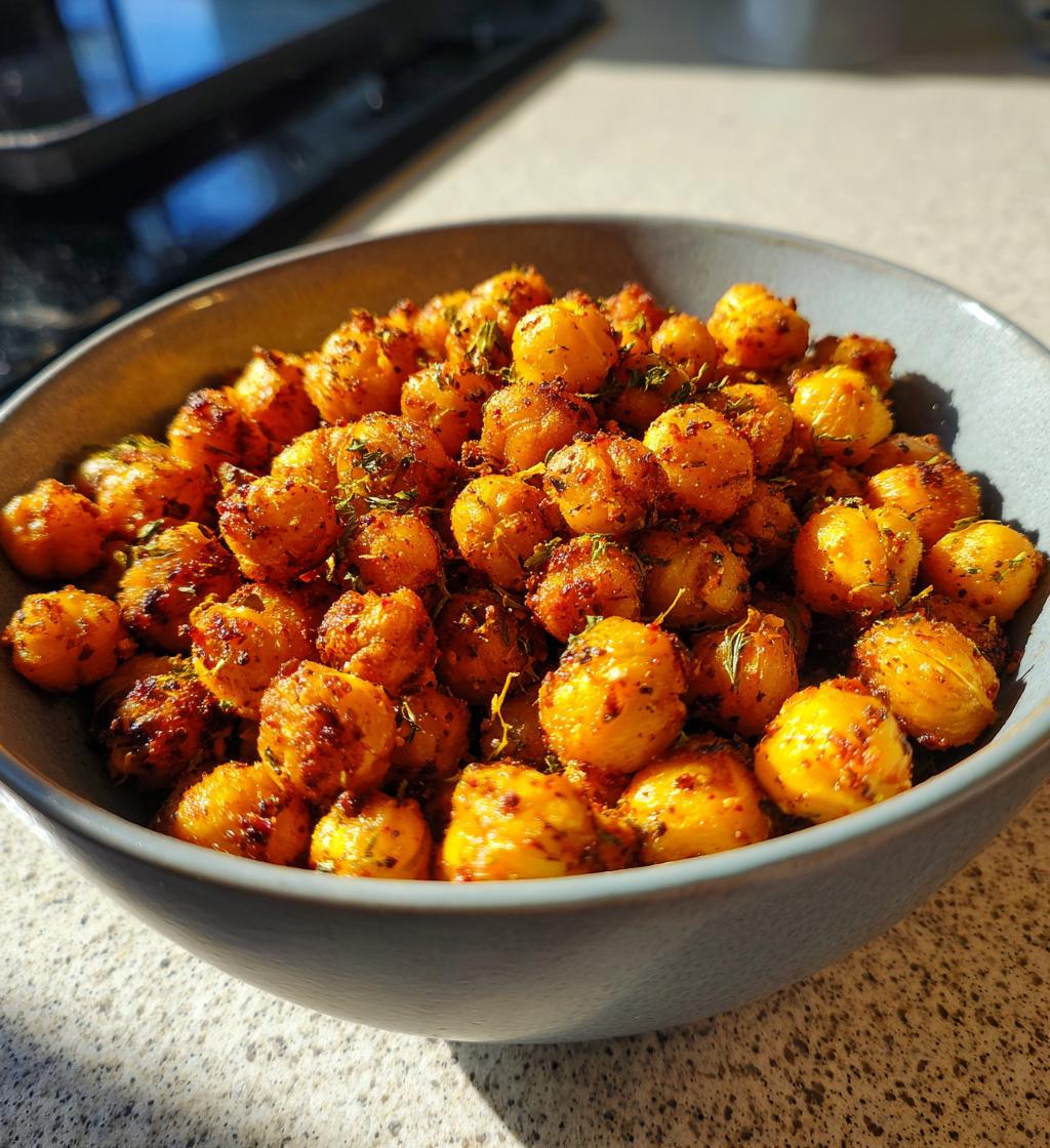 easy air fryer spicy chickpeas recipe - detail 1