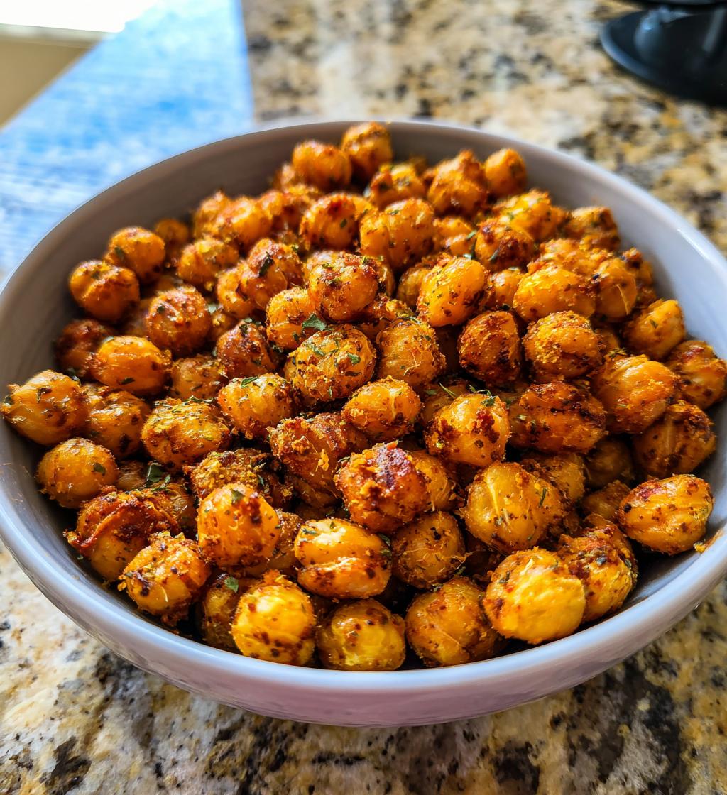 easy air fryer spicy chickpeas recipe