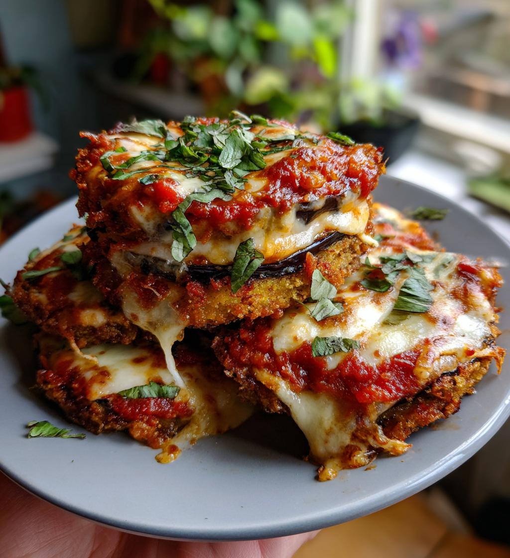 healthy air fryer eggplant parmesan light - detail 1