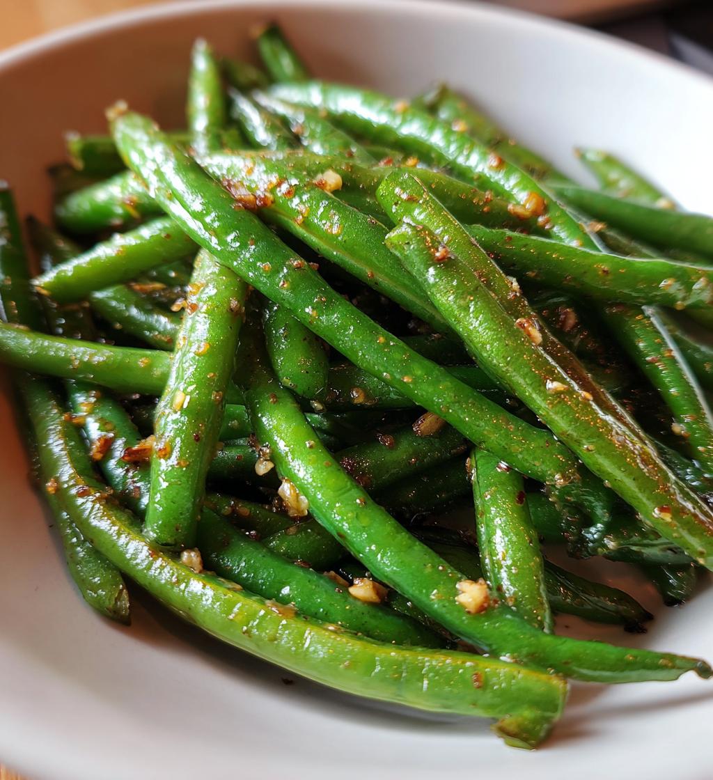 healthy air fryer garlic green beans recipe