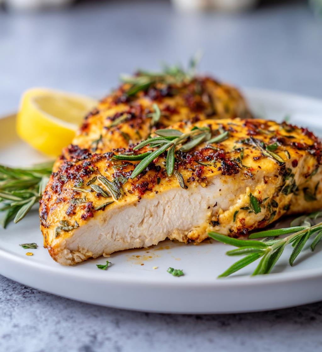 healthy air fryer lemon herb chicken recipe - detail 1
