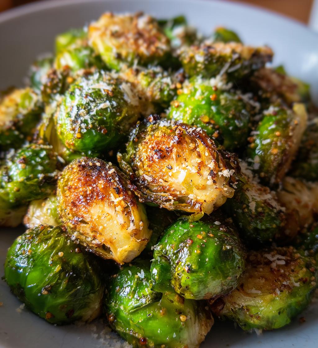 healthy air fryer roasted brussels sprouts recipe