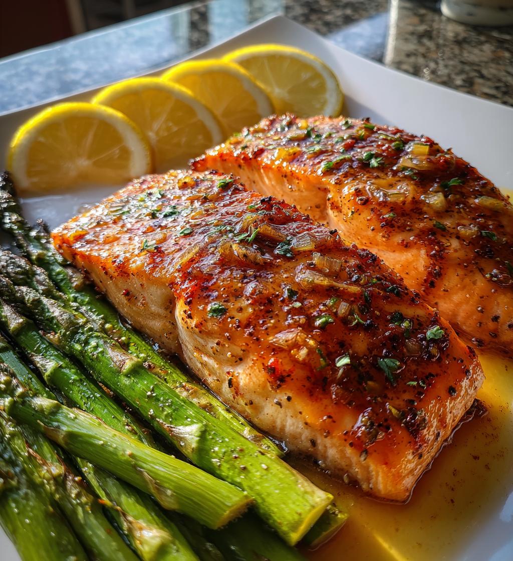 healthy air fryer salmon with asparagus recipe - detail 1